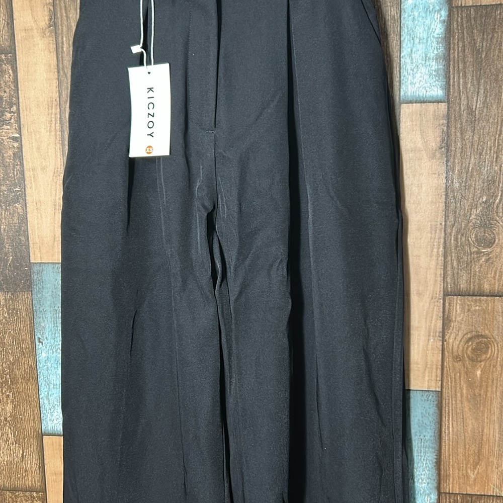 Black XS Wide-Leg trouser Pants - Picture 4 of 14